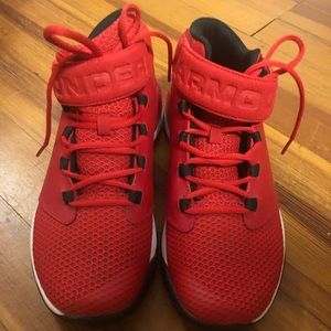 Red kids sneakers